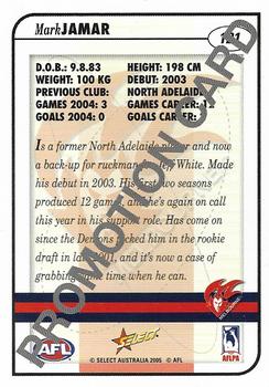 2005 Select Dynasty AFL - Promos #NNO Mark Jamar Back